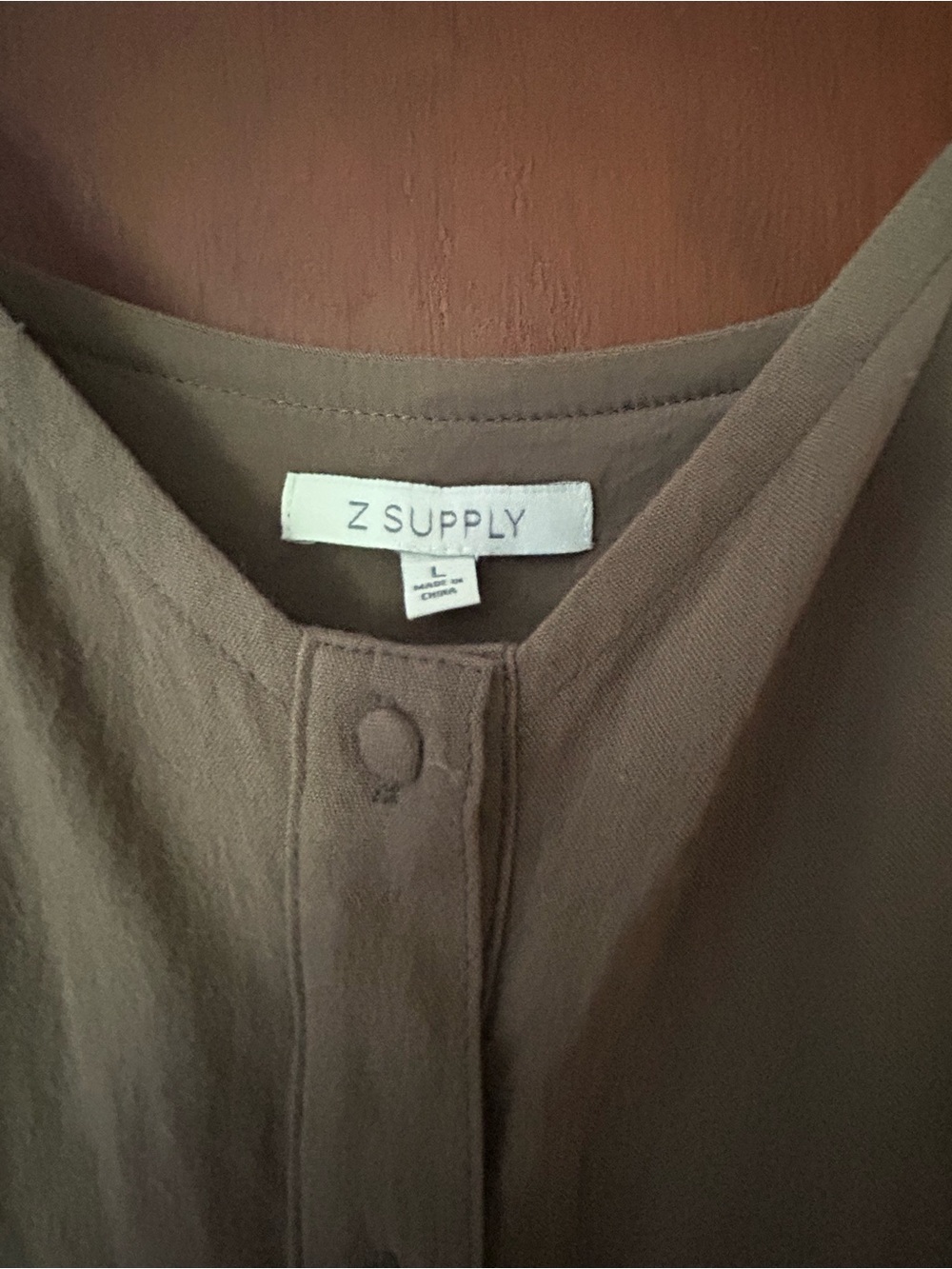 Sleeveless Button-Front Maxi Dress in Brown - Picture 2 of 3